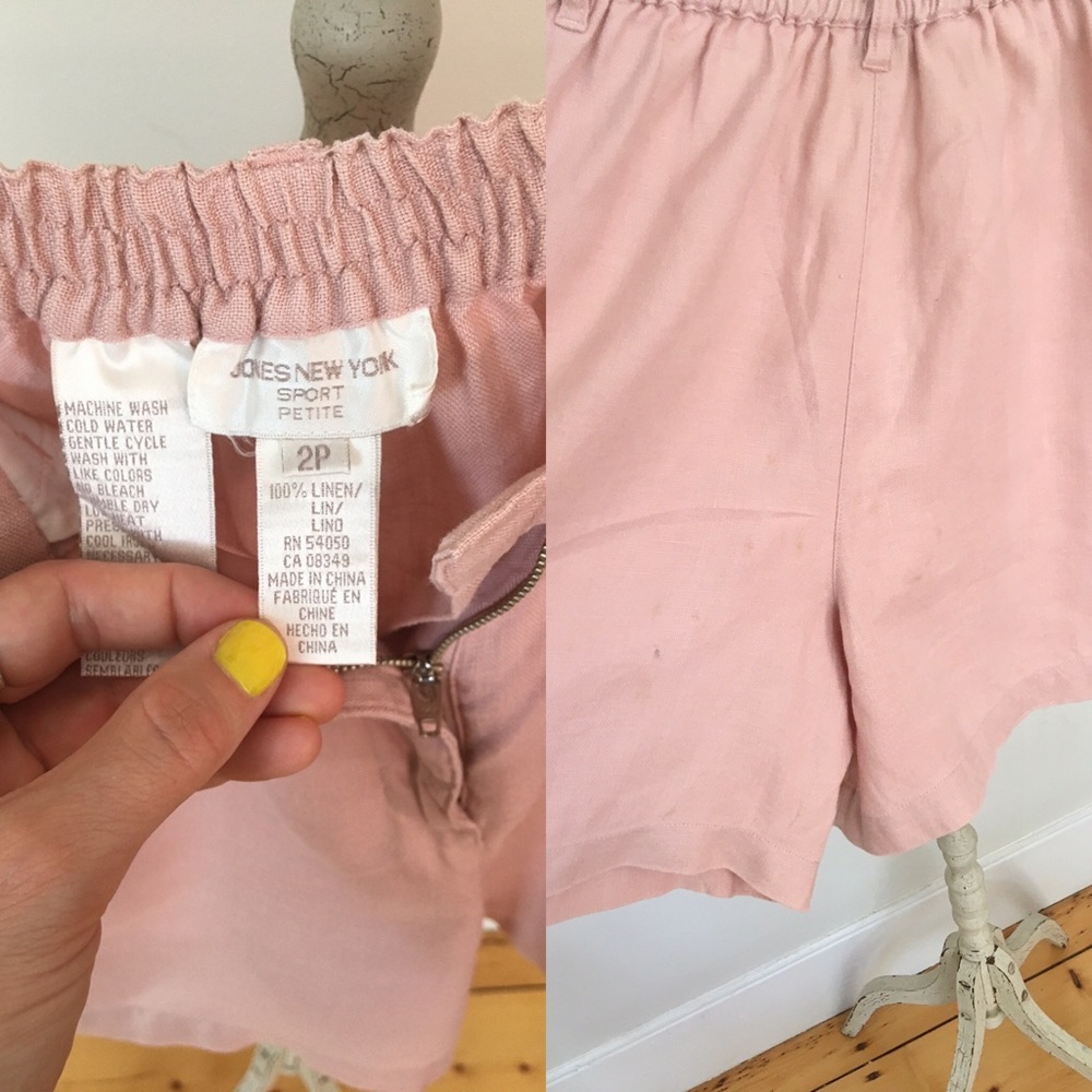 Vintage faded pink linen shorts - Picture 11 of 15